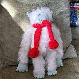 Abominable Snowman Yeti GANZ Red Scarf 12" Plush - weighted hands New w/ Tags